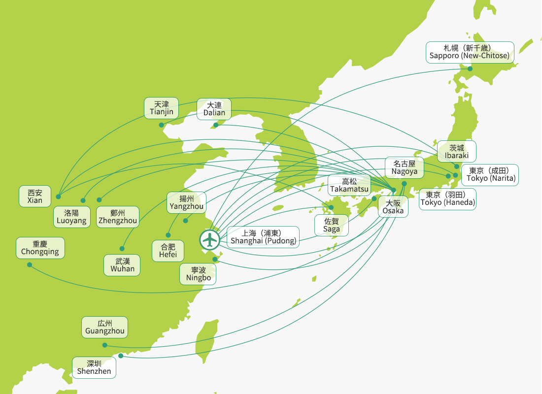 春秋航空路線図